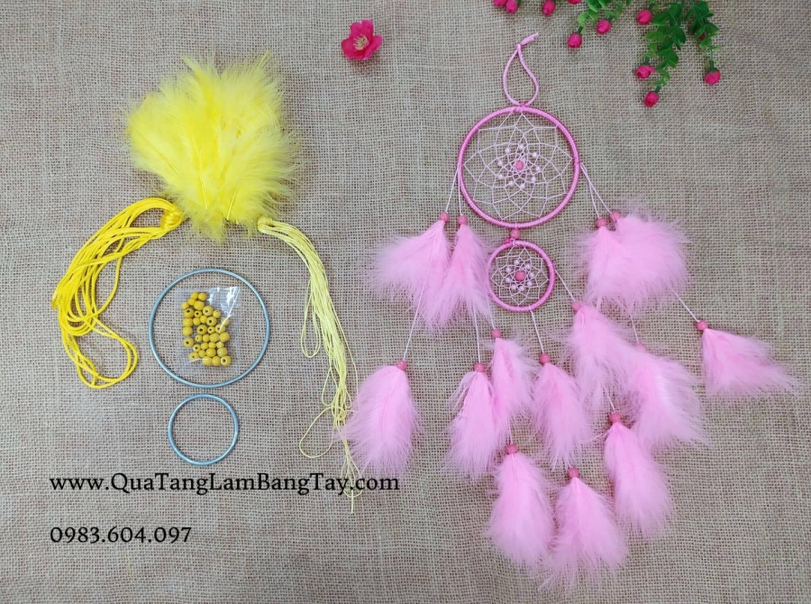 combo nguyên liệu làm dreamcatcher 